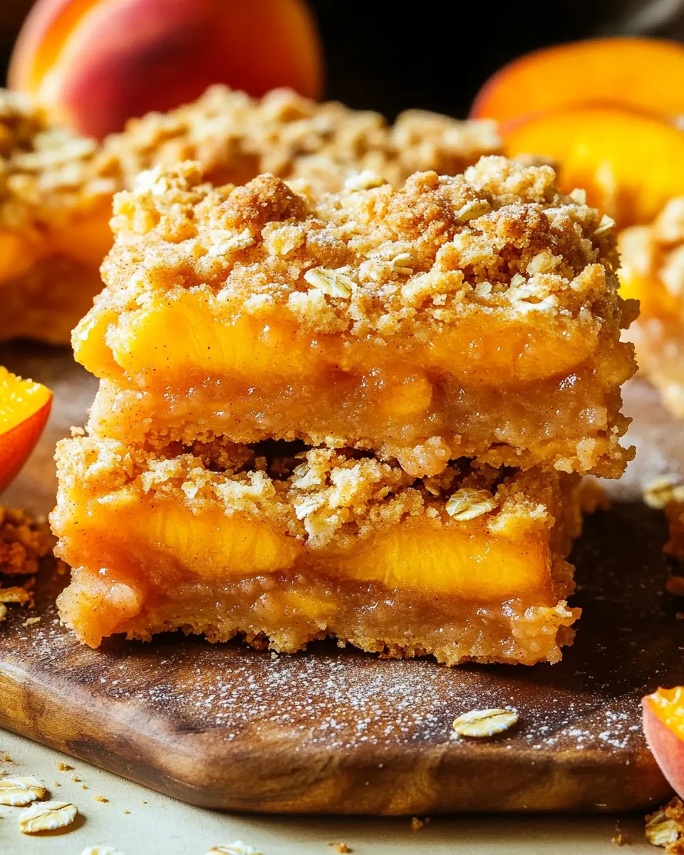 Peach Crumble Bars