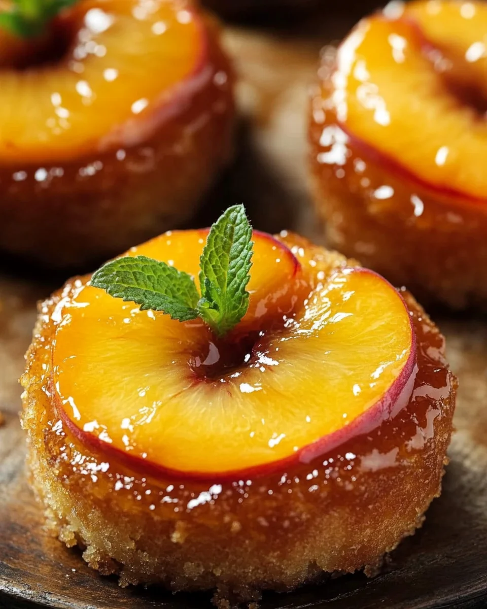 Peach Upside Down Mini Cakes