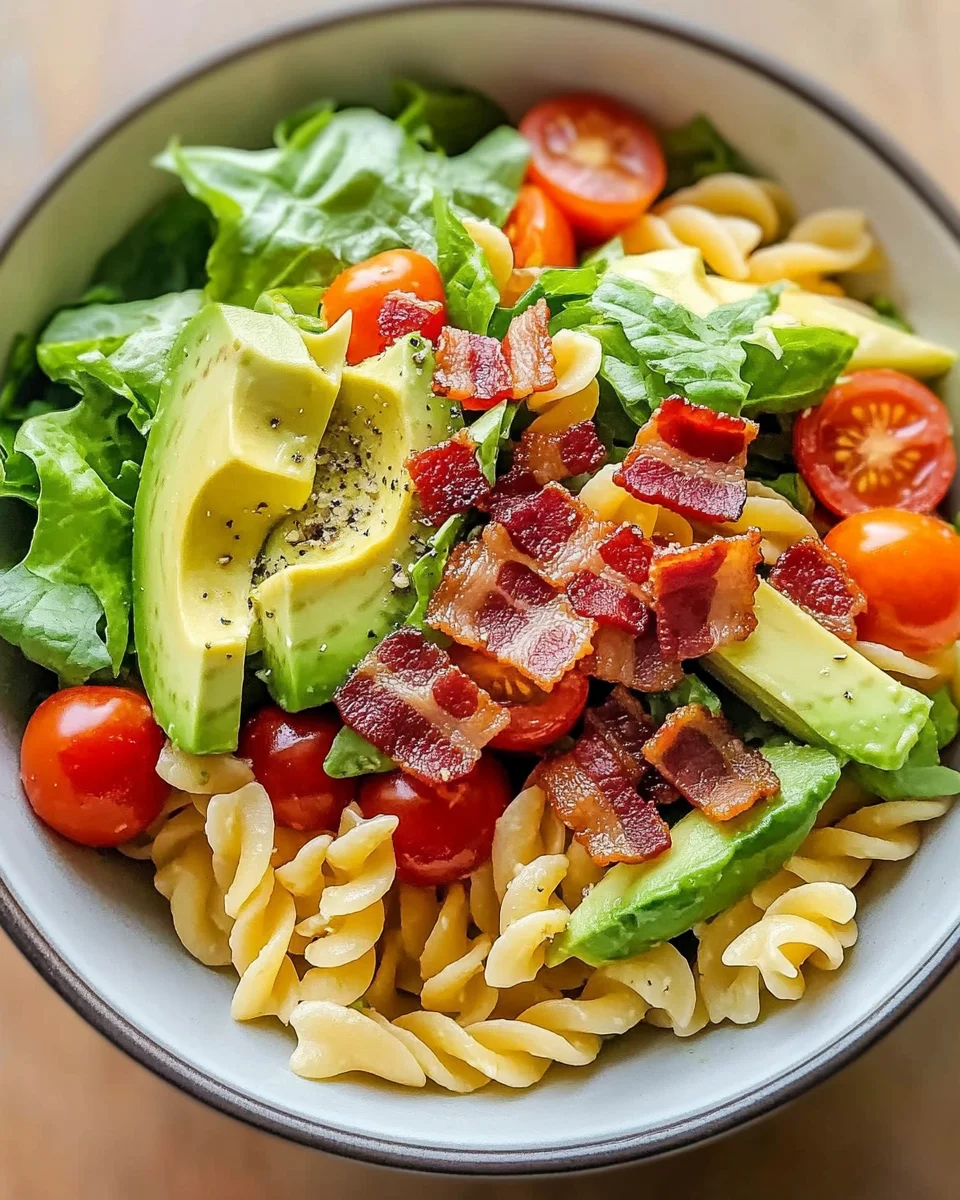Quick Gluten Free Dairy Free BLT Pasta Salad
