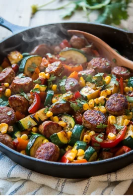 Sausage and Veggies Skillet - 30 Minute, One-Pan Meal