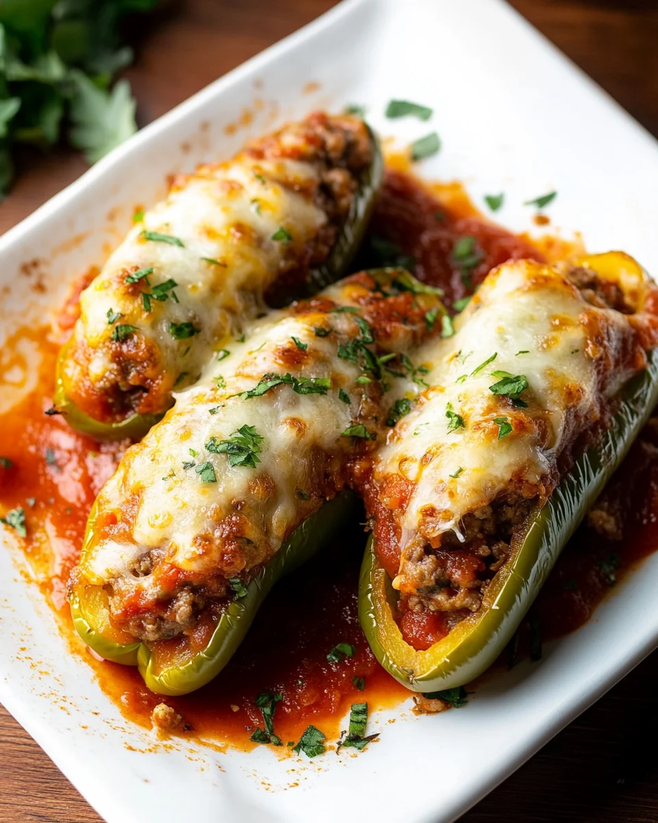 Sausage Stuffed Banana Peppers Recipe