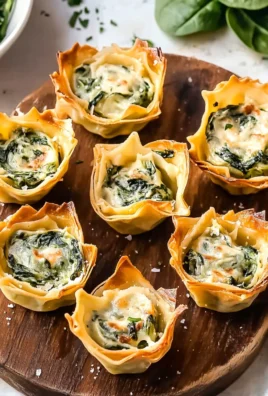 Spinach and Artichoke Wonton Cups Recipe