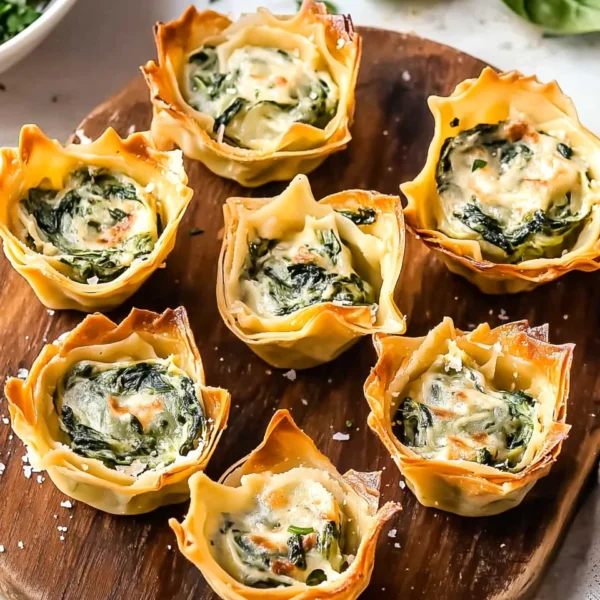 Spinach and Artichoke Wonton Cups Recipe