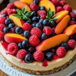 Summer Berry and Peach Cheesecake Recipe