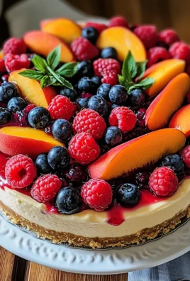 Summer Berry and Peach Cheesecake Recipe