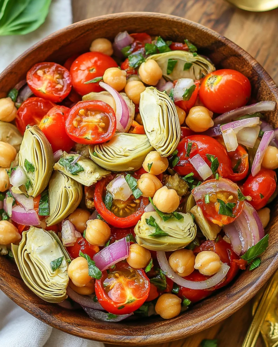 Tuscan Artichoke Tomato Salad