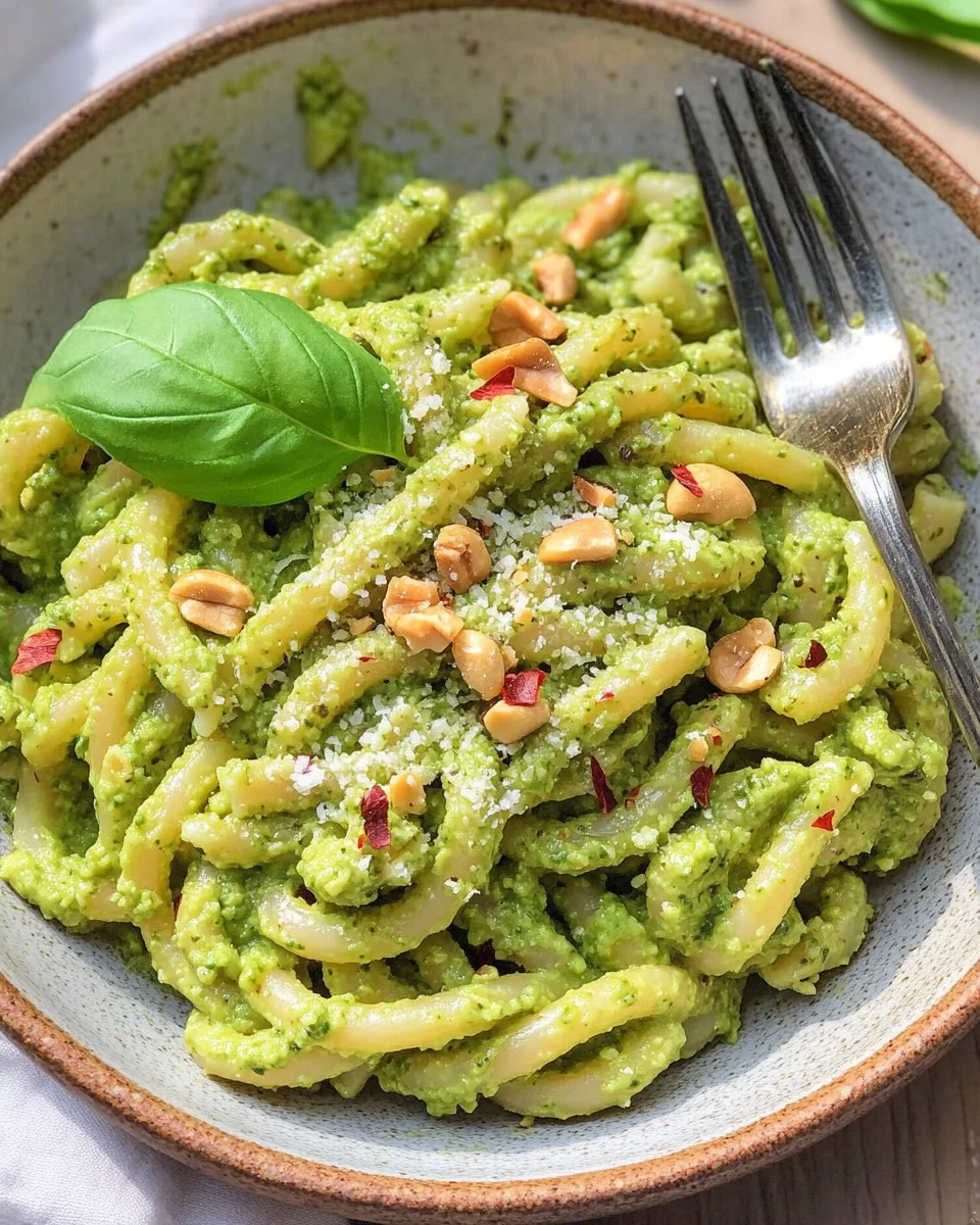Vegan Avocado Pesto Pasta