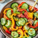 Viral TikTok Cucumber & Bell Pepper Salad